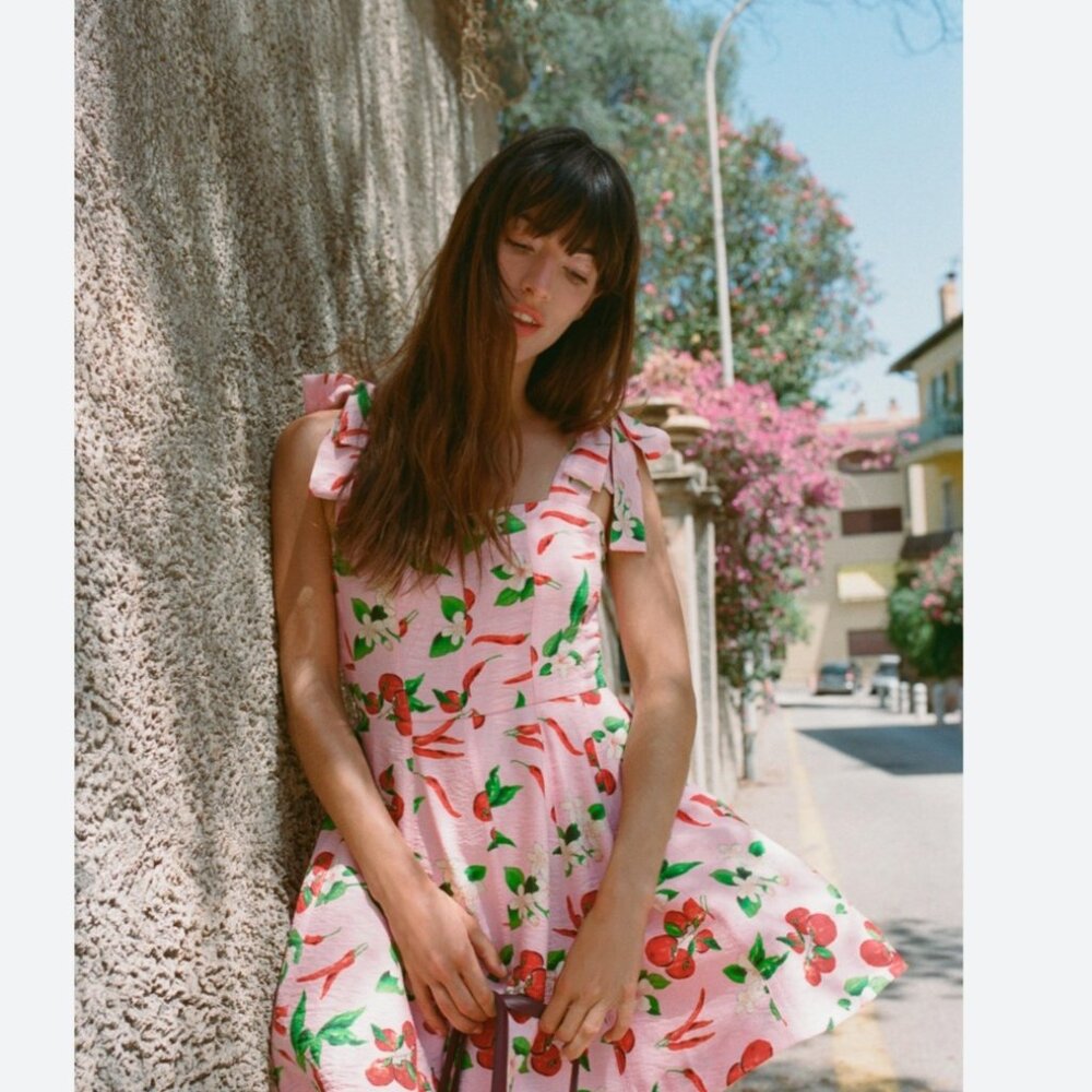 CHERRY PRINT MINI DRESS